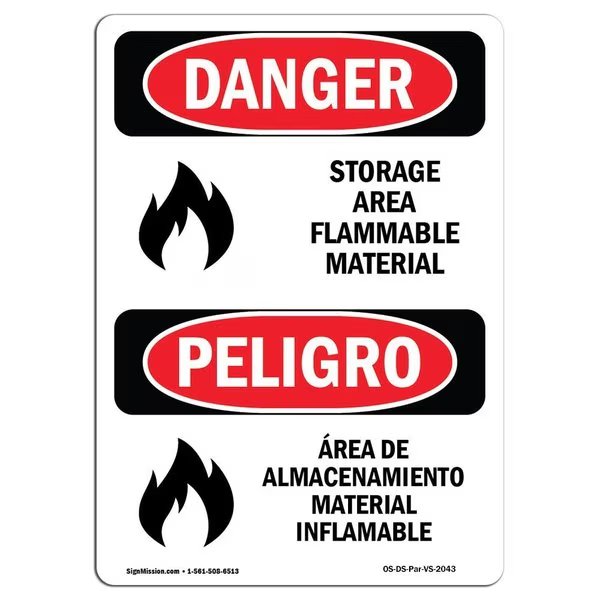 Safety Sign, OSHA Danger, 18